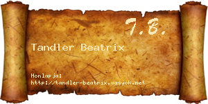 Tandler Beatrix névjegykártya