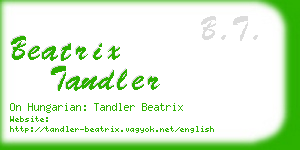 beatrix tandler business card